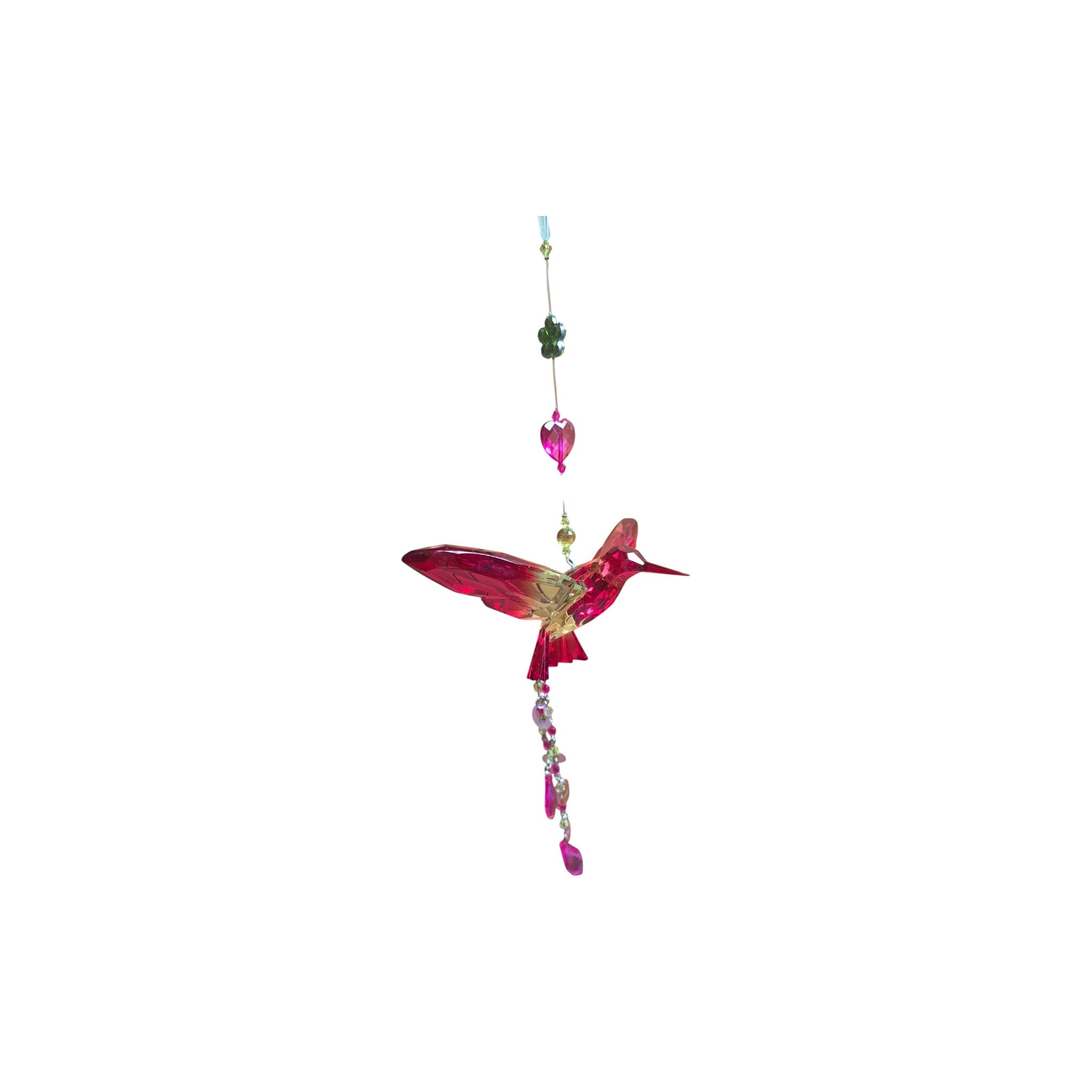 Hanging Hummingbird Suncatcher - Pink/Yellow nz