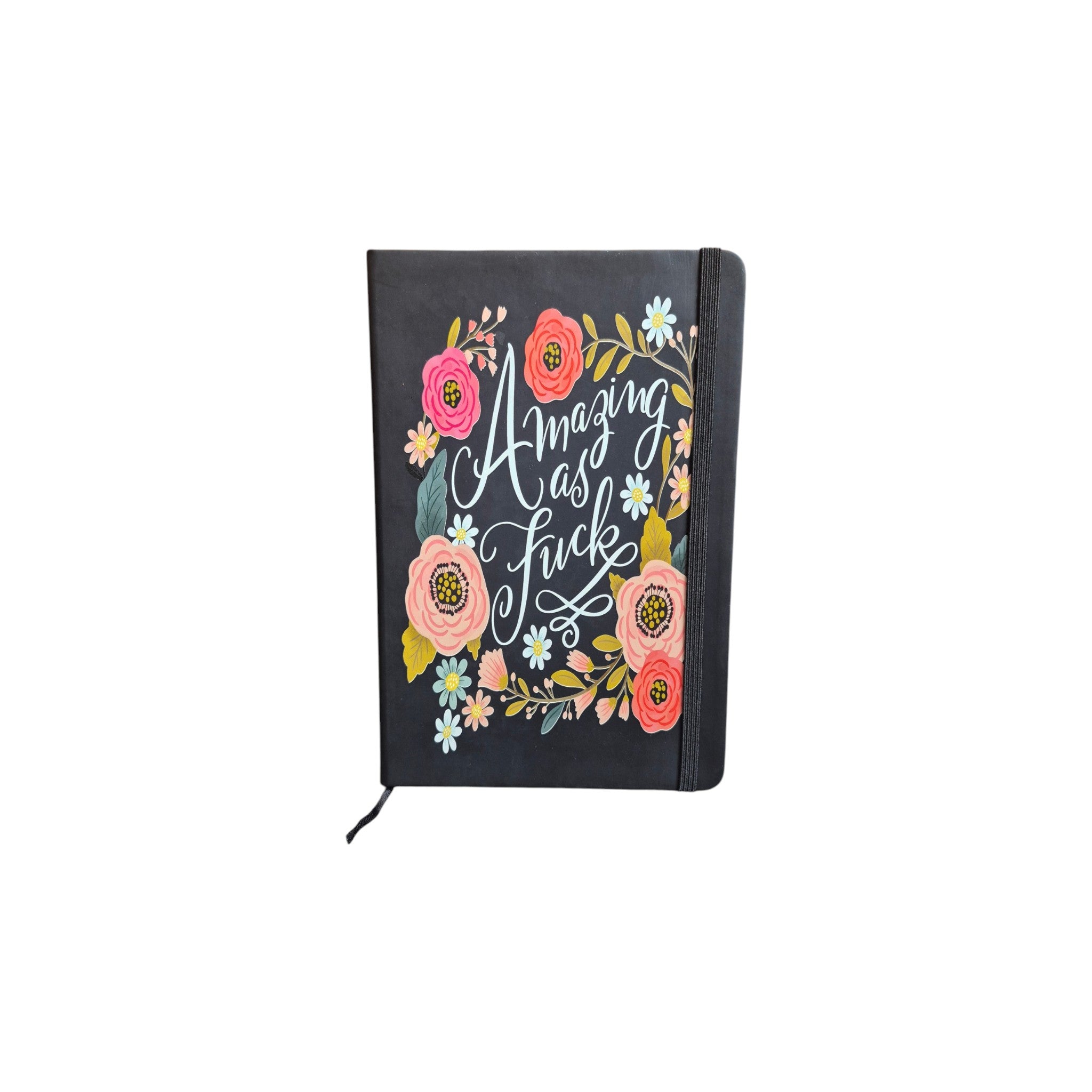 Amazing as F*ck Floral Black Notebook nz