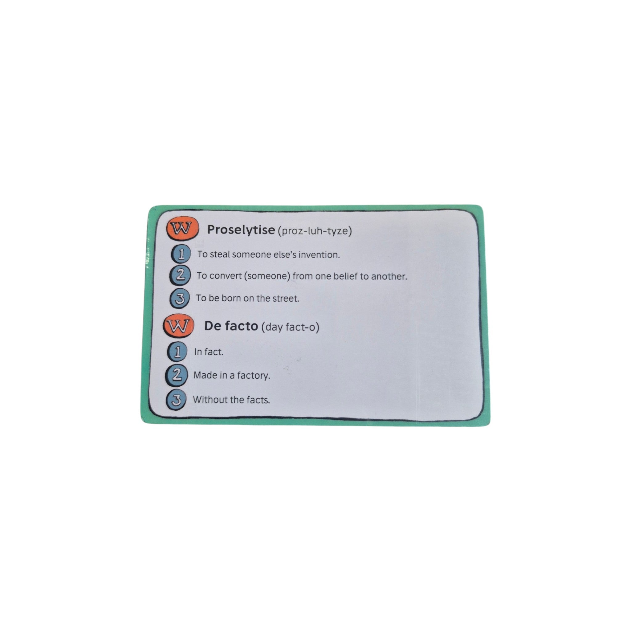 Wordsmithery Vocabulary Family Board Game nz