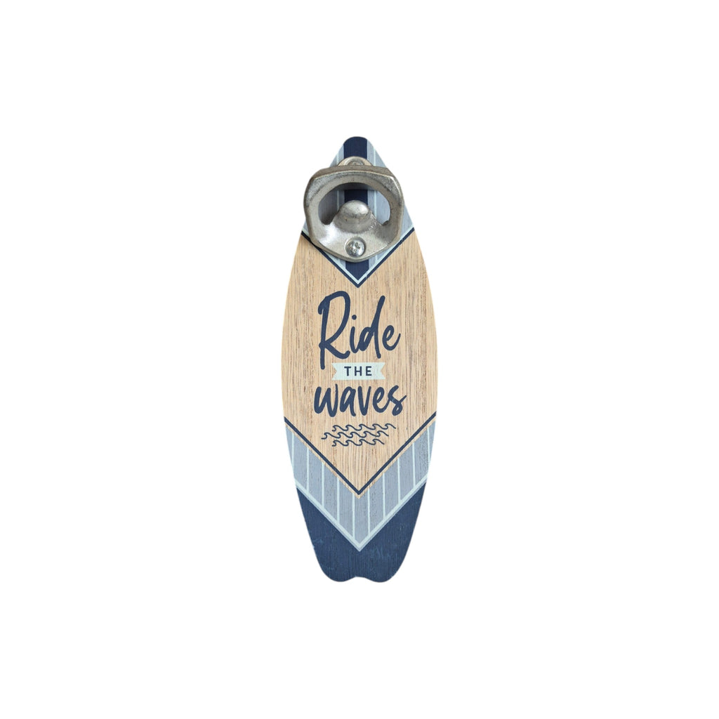 wooden Ride the Waves Surfboard Bottle Opener wall mounted nz