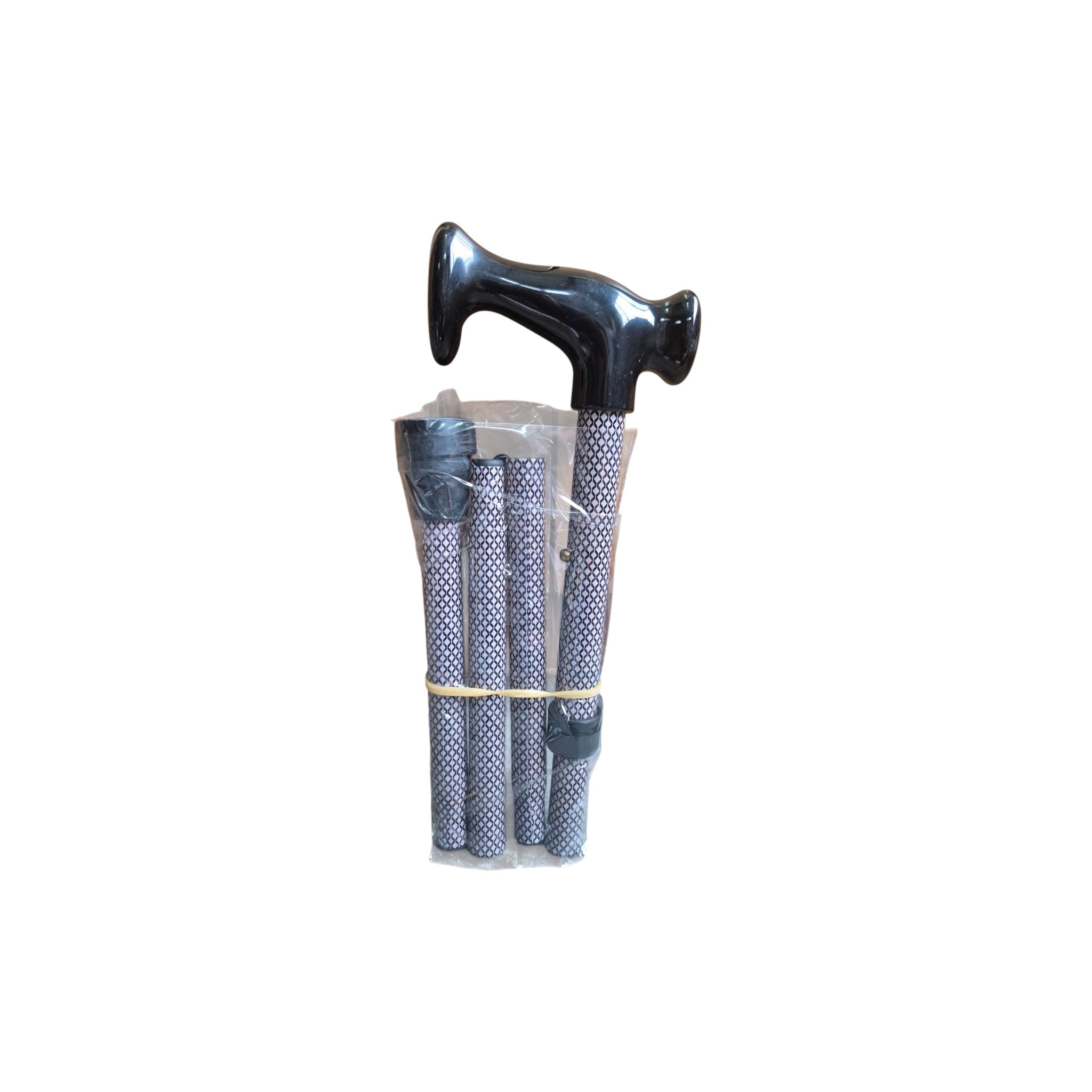 Navy Diamond Lattice Folding Walking Stick Cane nz