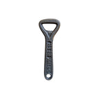 Loren Boyd cast iron bottle opener with "Drink Beer Save Water" engraved, designed for opening bottles with a sturdy, vintage style.