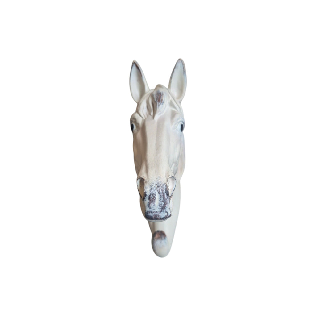 White Horse Head with Hook resin nz
