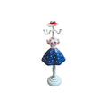 Blue Daisy Skirt Mannequin Jewellery Holder 31cm 4 hook nz