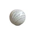 Cream marble ceramic decorative ball by Loren Boyd, featuring smooth, rounded design perfect for home decor accents. nz