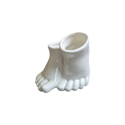 Loren Boyd Baby Feet Planter in a decorative pot, featuring a cute baby feet design perfect for home decor and plant display. nz
