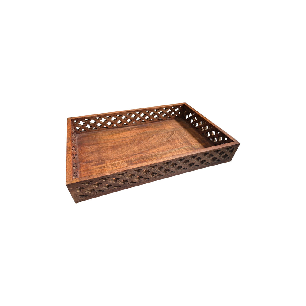 Mango Wood Cutout Tray nz