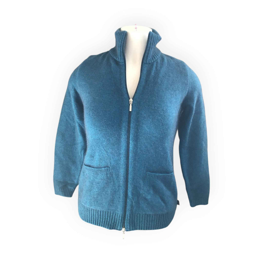 Koru Zip Jacket with Pockets & Crossover Back - Pacific