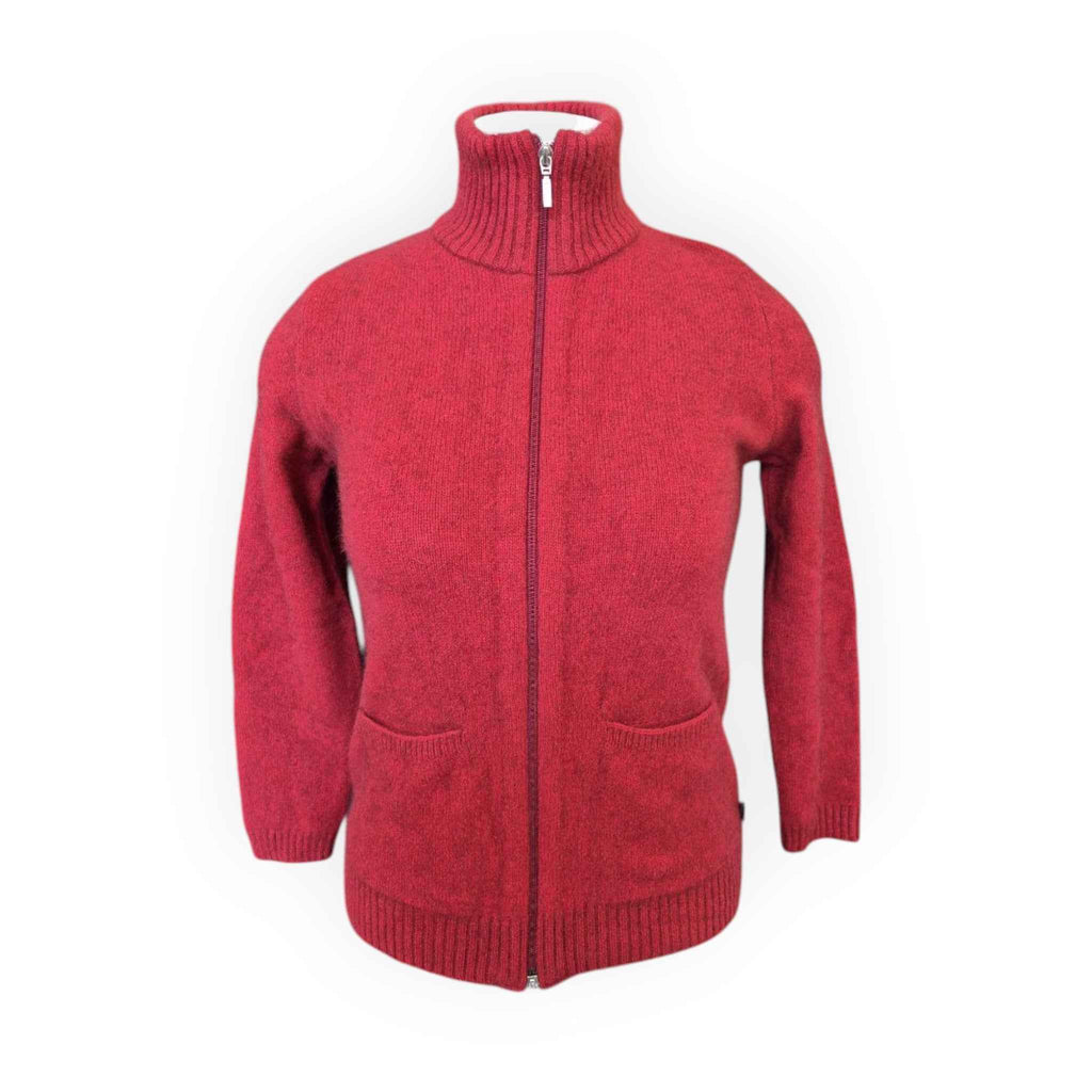 Koru Zip Jacket with Pockets & Crossover Back - Rata Red