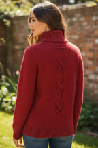 Koru Zip Jacket with Pockets & Crossover Back - Rata Red