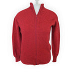 McDonald Possum Merino Yoke Neck Cable Jacket - Red