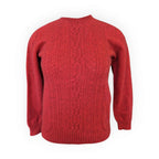 McDonald Ladies Crew Neck Jersey with Lace Detail - Red