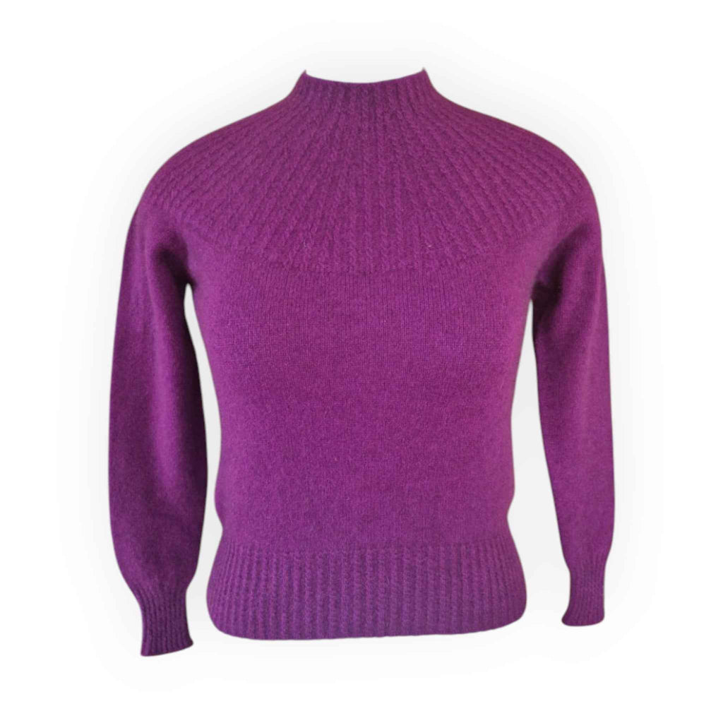 McDonald Ladies Yoke Neck Cable Jersey - Berry