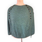 Koru Possum Merino Cape - Lagoon/Charcoal