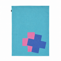 100% Linen Tea Towel | Geometric Cross Print nz