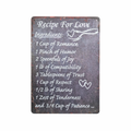 Recipe For Love Metal Sign nz